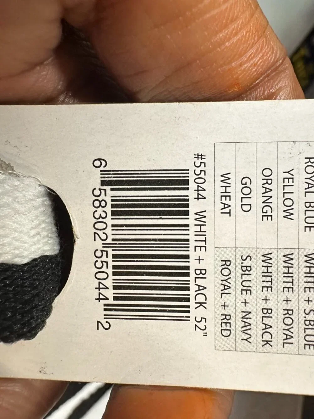 3/$30 Titan Thick Shoe Laces Black White  52